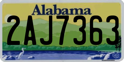 AL license plate 2AJ7363