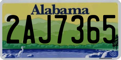 AL license plate 2AJ7365