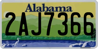 AL license plate 2AJ7366