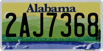 AL license plate 2AJ7368