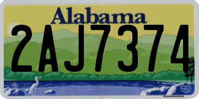 AL license plate 2AJ7374