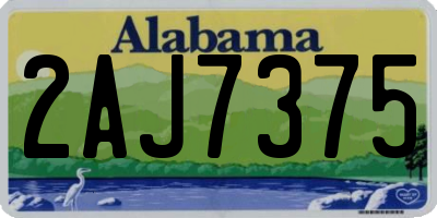 AL license plate 2AJ7375