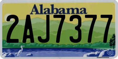 AL license plate 2AJ7377