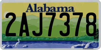 AL license plate 2AJ7378
