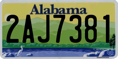 AL license plate 2AJ7381