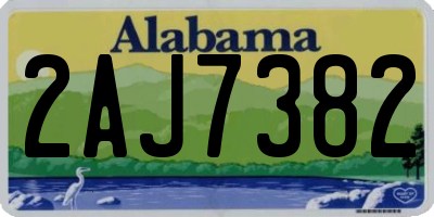 AL license plate 2AJ7382