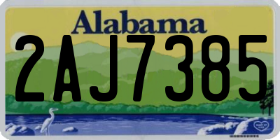 AL license plate 2AJ7385