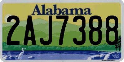 AL license plate 2AJ7388