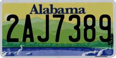 AL license plate 2AJ7389