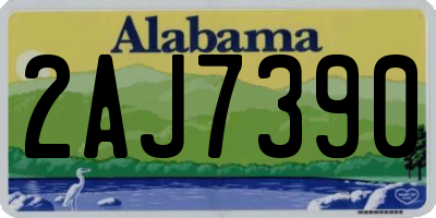 AL license plate 2AJ7390