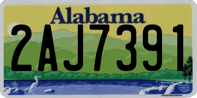 AL license plate 2AJ7391