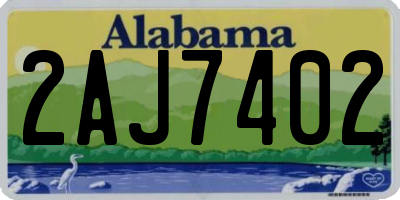 AL license plate 2AJ7402