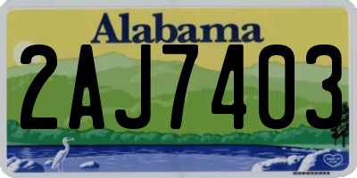 AL license plate 2AJ7403