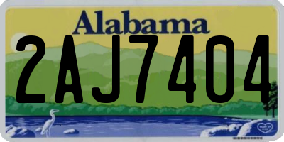 AL license plate 2AJ7404
