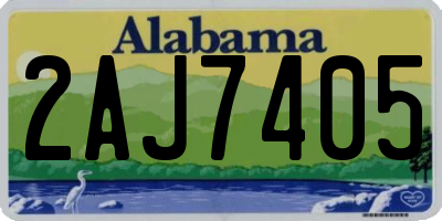 AL license plate 2AJ7405