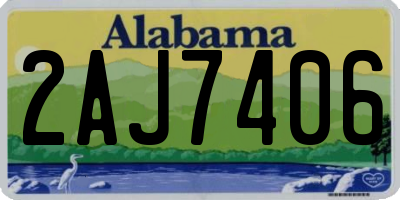 AL license plate 2AJ7406