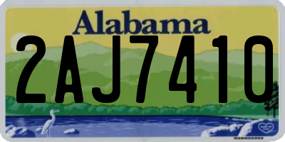 AL license plate 2AJ7410
