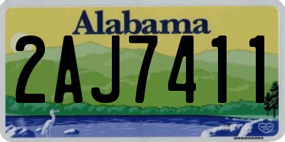 AL license plate 2AJ7411