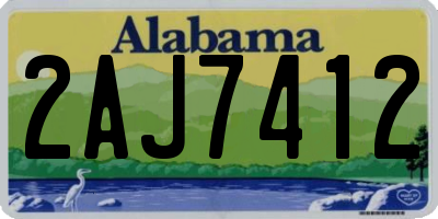 AL license plate 2AJ7412