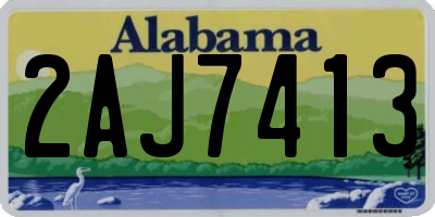 AL license plate 2AJ7413