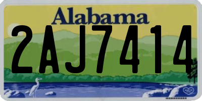 AL license plate 2AJ7414