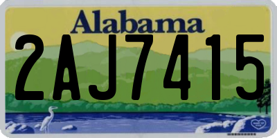 AL license plate 2AJ7415
