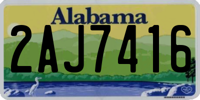 AL license plate 2AJ7416