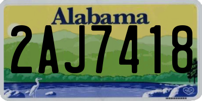 AL license plate 2AJ7418
