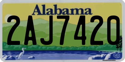AL license plate 2AJ7420