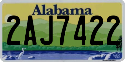 AL license plate 2AJ7422