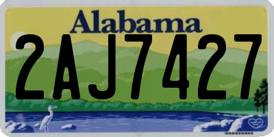 AL license plate 2AJ7427