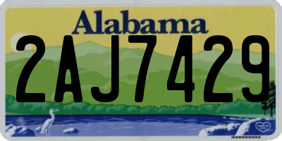 AL license plate 2AJ7429