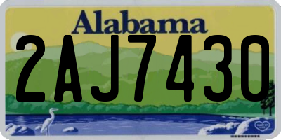 AL license plate 2AJ7430