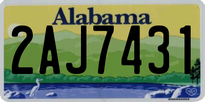AL license plate 2AJ7431