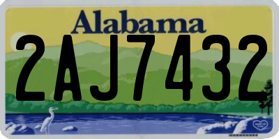 AL license plate 2AJ7432
