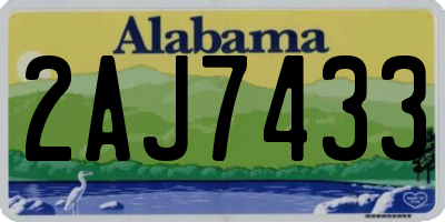 AL license plate 2AJ7433