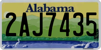 AL license plate 2AJ7435