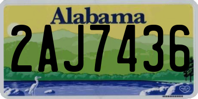 AL license plate 2AJ7436