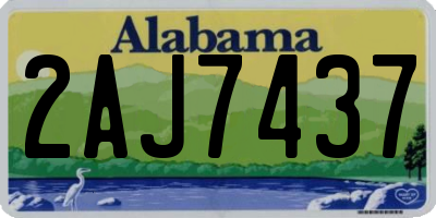 AL license plate 2AJ7437
