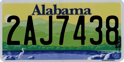AL license plate 2AJ7438