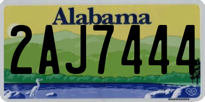AL license plate 2AJ7444