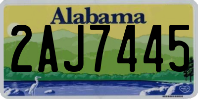 AL license plate 2AJ7445