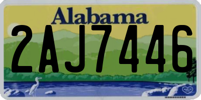 AL license plate 2AJ7446