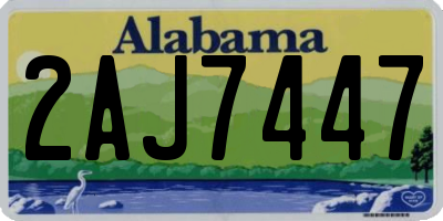 AL license plate 2AJ7447