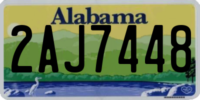 AL license plate 2AJ7448