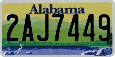 AL license plate 2AJ7449