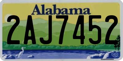 AL license plate 2AJ7452