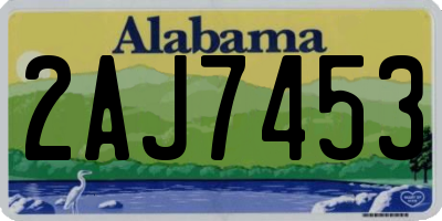 AL license plate 2AJ7453