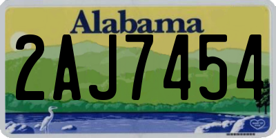 AL license plate 2AJ7454