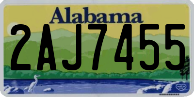 AL license plate 2AJ7455